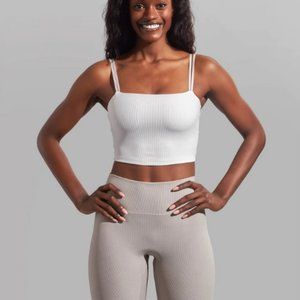 Buff Bunny, Material Girl Ribbed Tank Off White, XXXL